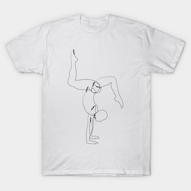 line art handstand shirt T-Shirt by Arpya